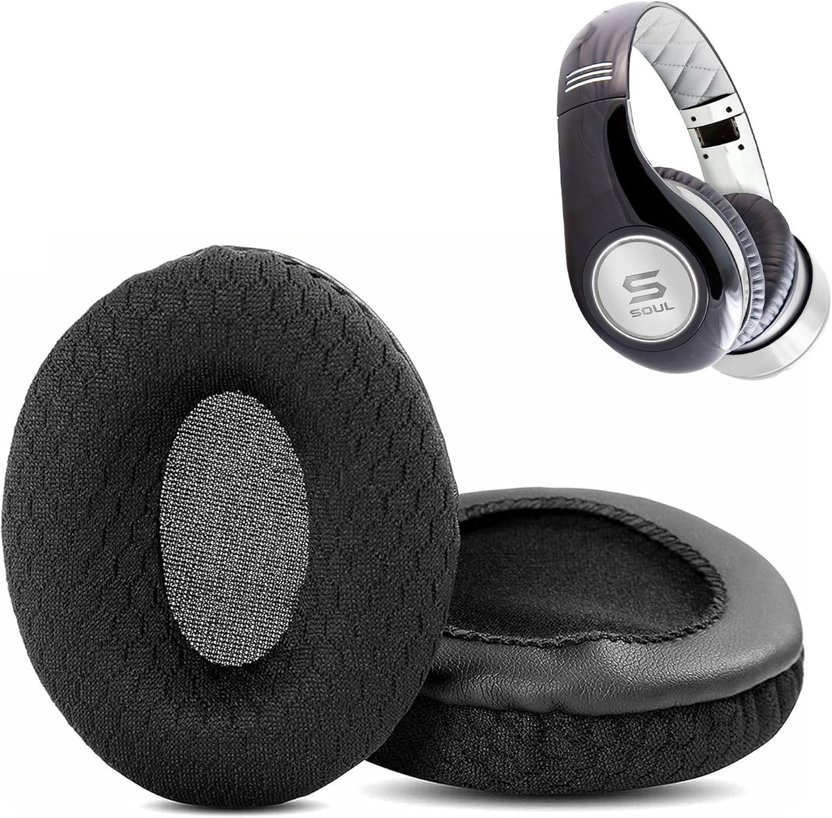 Ear Pads Compatible with Soul by Ludacris SL300 SL 300 Headphones Ear Pads Replacement Cushion (Breathable Fabric/High - ShopVlot