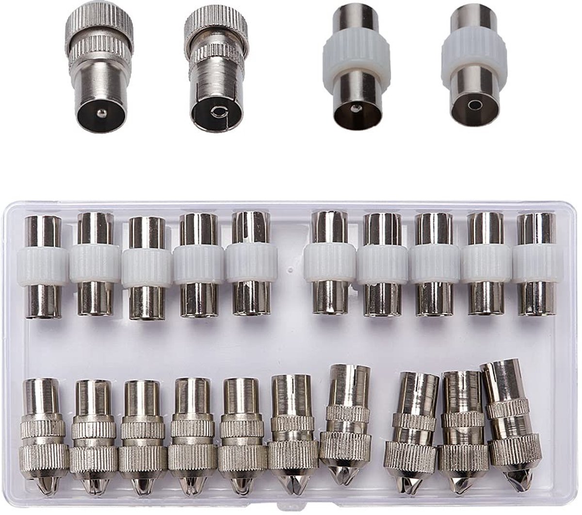 Solidchoice - 5 Sets Coaxiale TV Antenne Connectoren Adapter Kit