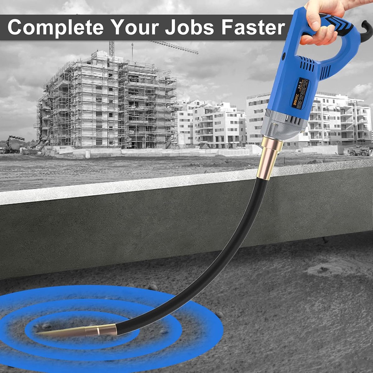 IMAYCC Concrete Shelter, 1300 W, 220 V, 4300 rpm, 2 m Copper Hose Length, Concrete Tools - ShopVlot