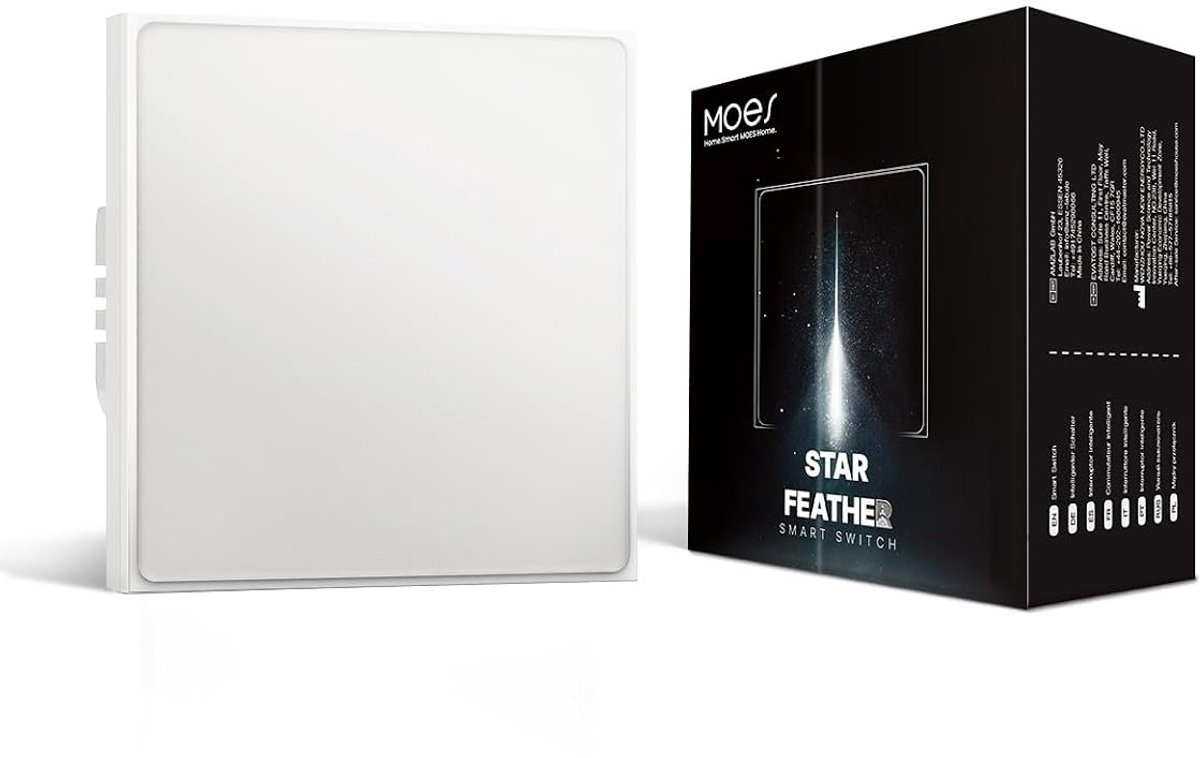 MOES Zigbee Smart Light Switch, Fully Touch Built-In Neutral Conductor Required and Gateway, Glare Free Cover Plate - ShopVlot