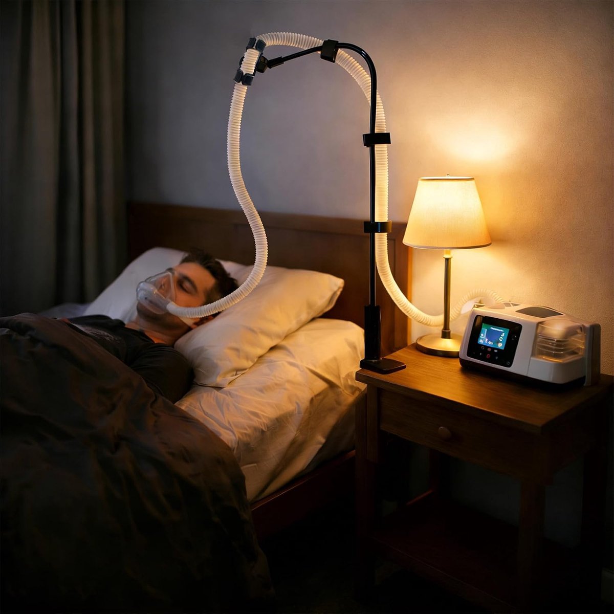 CPAP Hose Holder, Adjustable CPAP Hose Lift and Hose Support, Safe and Reliable, Flexible, Robust, Portable, Prevent - ShopVlot