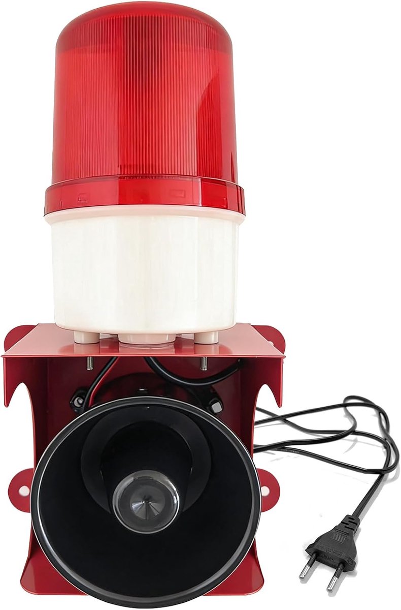Geluid- en Lichtalarm 120 dB - IP65 Bescherming - Geschikt voor Binnen en Buiten - Maximaal Aandacht in Noodsituaties - ShopVlot