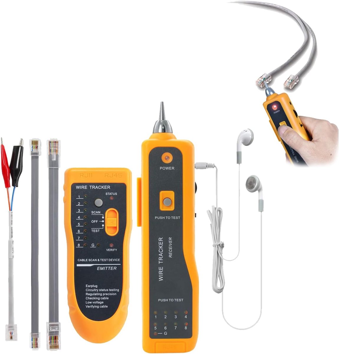 Netwerk kabel tester - multifunctioneel - geluidssignaal - handig voor kabeldetectie - ShopVlot