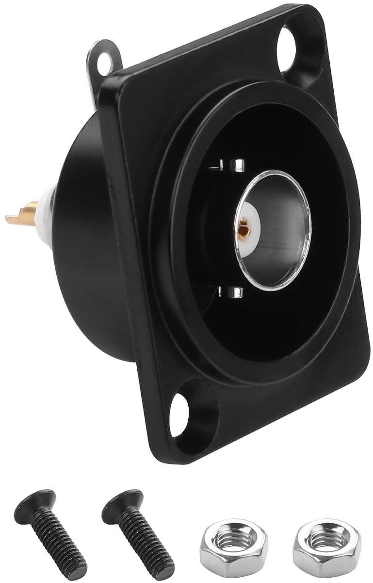 BNC vrouwelijke paneelconnector - D-type BNC female - soldeeraansluiting - ideaal voor RF apparatuur - ShopVlot