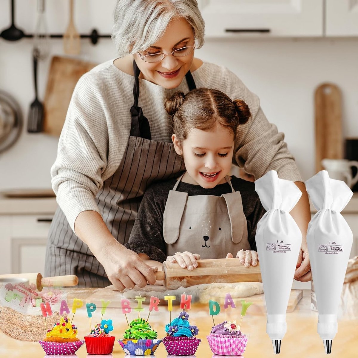 Patisserie spuitset 18-delig - roestvrij staal - met spuitzakken en spatels - ideaal voor decoreren - ShopVlot