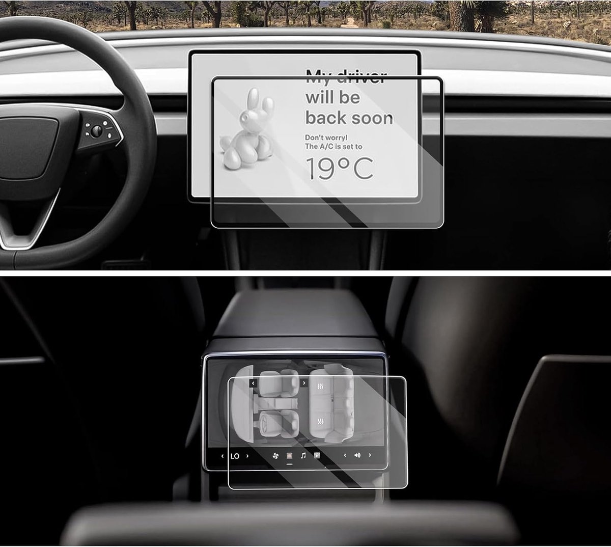 Navigatiescherm protector - 15.4 inch - gehard glas - krasbestendig - bescherming voor Tesla Model 3 2024 - ShopVlot