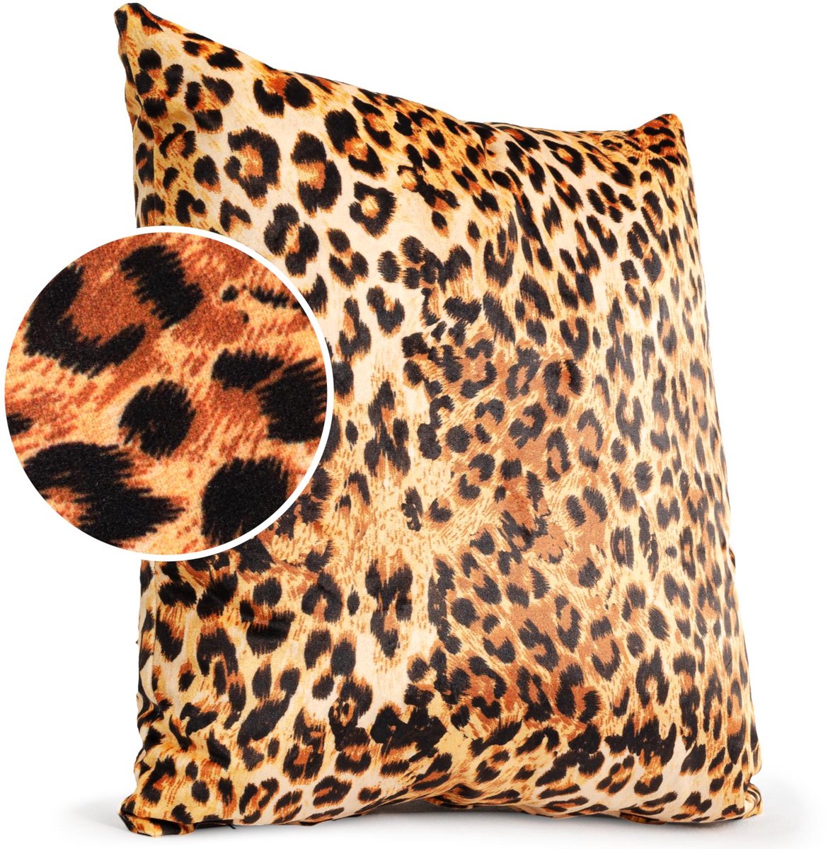 ANRO Jaguar Sierkussen 50x50 cm - Velours - Inclusief vulling Oranje