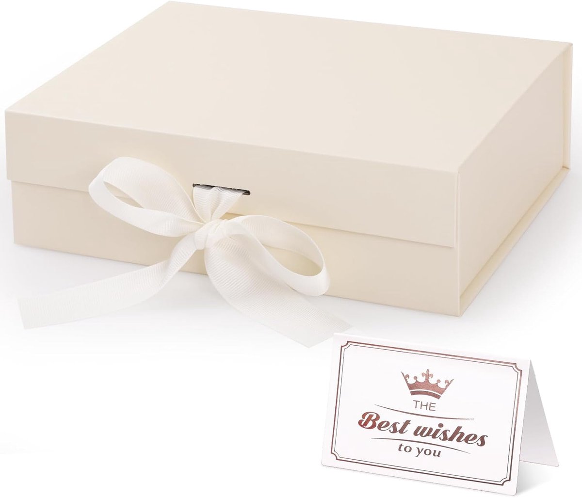Geschenkdoos 23 x 17 x 7 cm - beige - magnetisch deksel - perfect voor speciale gelegenheden - ShopVlot