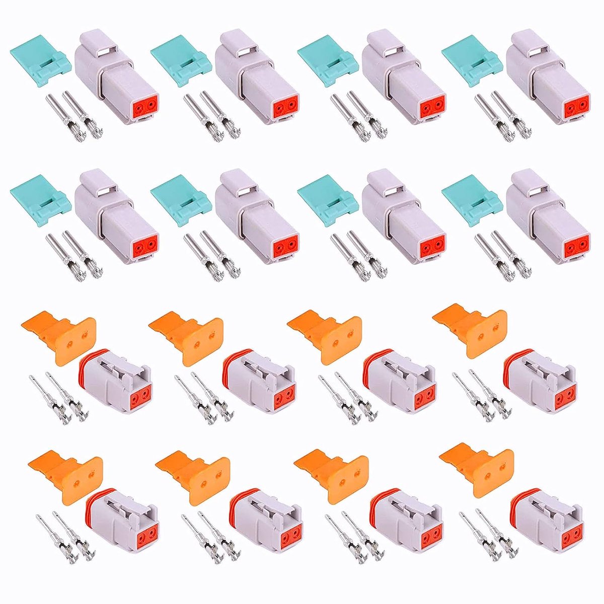 Elektrische kabelconnector 2 pin - grijs - waterdicht - ideaal voor auto en motor - ShopVlot
