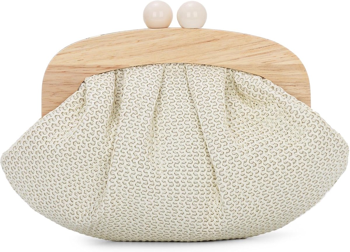 Dames Woven Stro Clutch Tas - Elegante Gehaakte Avondtas - Perfect voor Feesten - ShopVlot