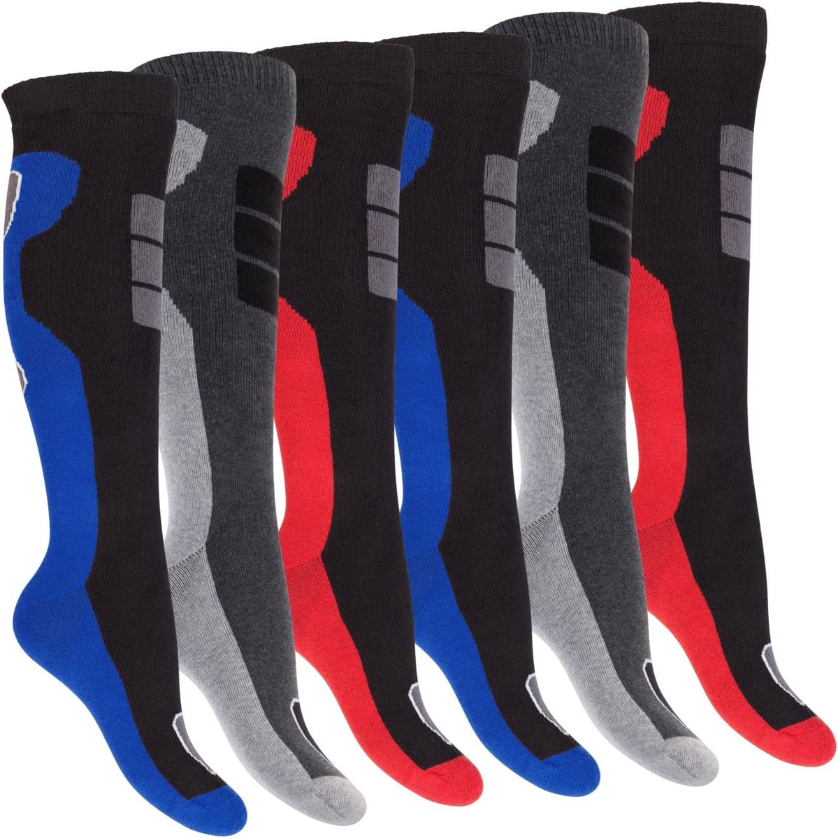 Winterkniekousen voor dames en heren - 6 paar - badstof - thermisch effect - ideaal voor koude dagen - ShopVlot
