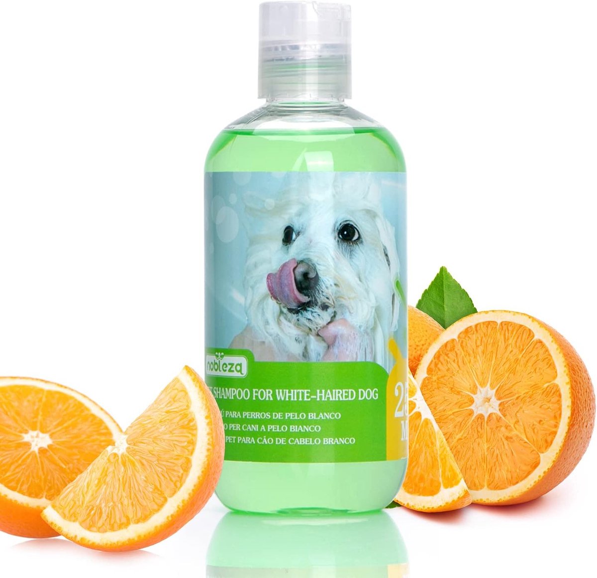 Hondenshampoo voor witte honden - 250ml - Zonder bleekmiddel - Verwijdert vlekken en geeft frisse geur - ShopVlot