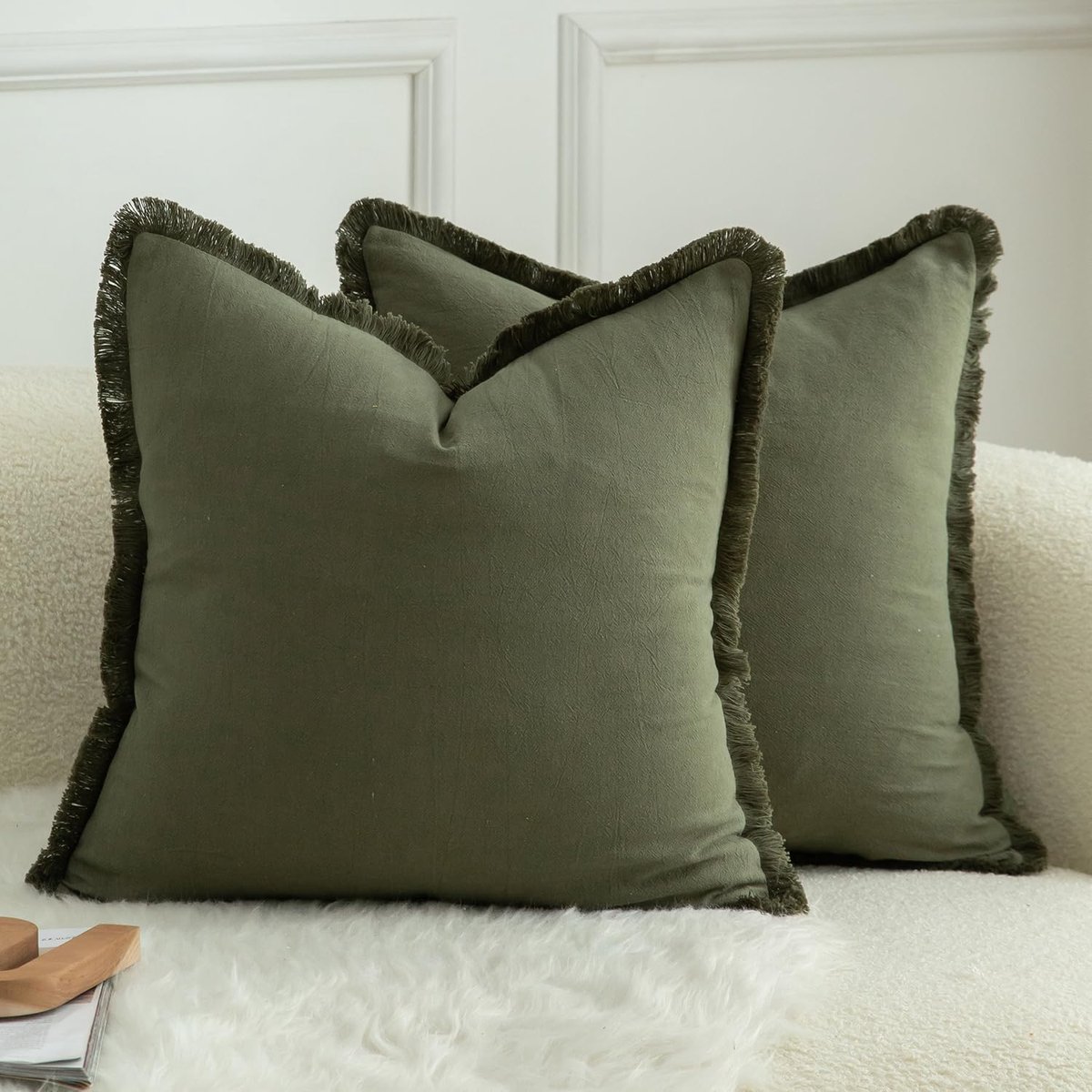 Cushion cover 40x40cm - 100% katoen - Boho stijl met franjes - Perfect voor je woonkamer - ShopVlot