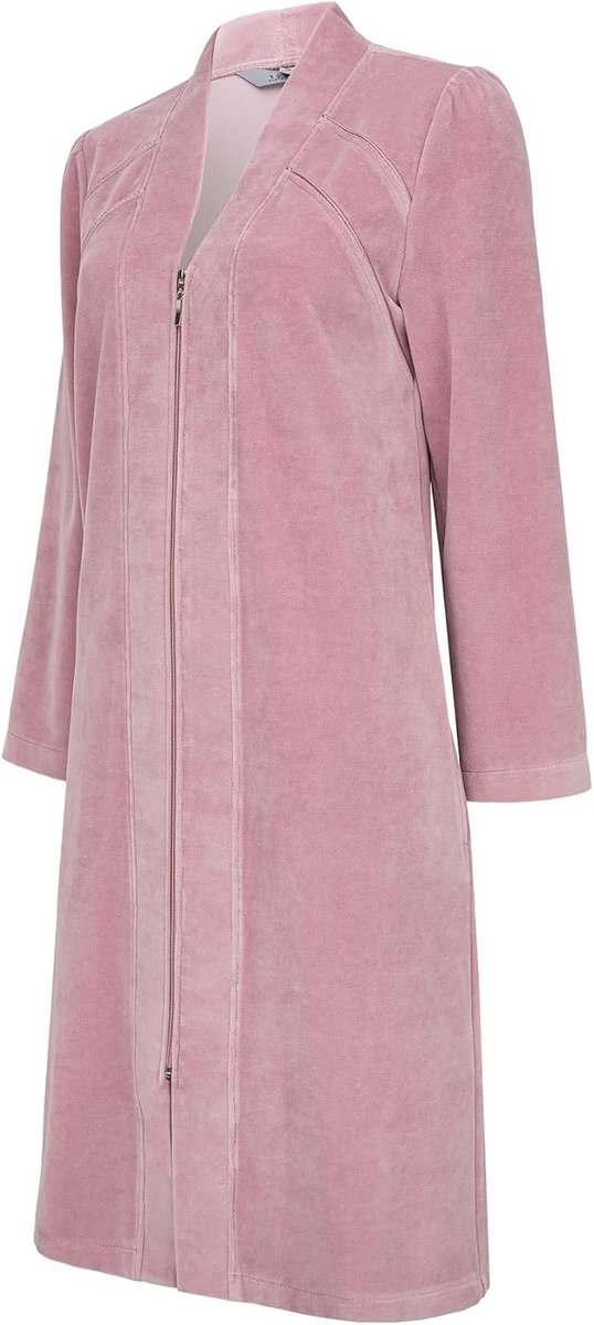 Damesbadjas met ritssluiting - Velours katoen - Warm en comfortabel - Perfect voor ontspanning - ShopVlot