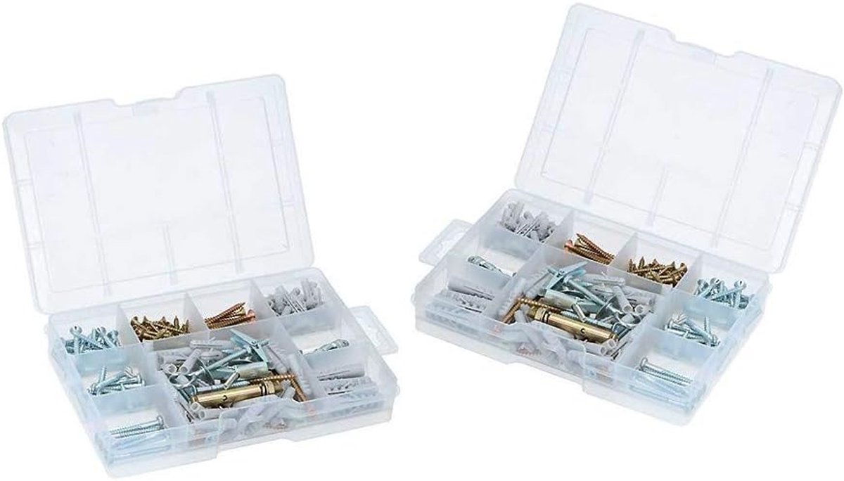 Schroeven en pluggen set 448 stuks - mix van verschillende maten - ideaal voor klussen - stevige bevestiging - ShopVlot