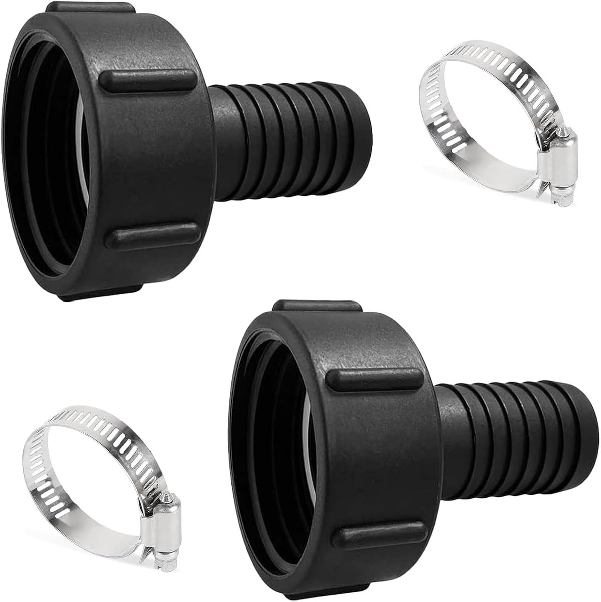 IBC-adapter S60 x 6 (60 mm binnendraad) naar 38 mm slangtuit, geschikt voor 1,5 inch slangen, voor regenwatertank en - ShopVlot
