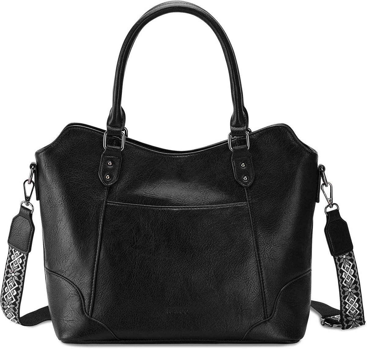 RAVUO Hobo Bag for Women, Vegan Leather Top Handle Handbag Shoulder Bag Chic Ladies Crossbody Satchel Adjustable - ShopVlot