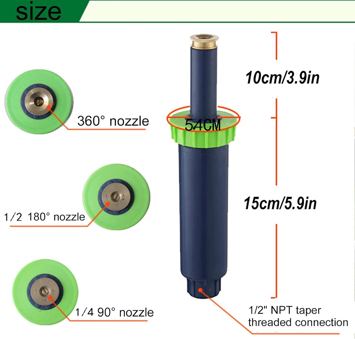 Lawn Sprinkler, Small Area, Lawn Sprinkler, Large Areas, 180 Degree Water Sprinkler, Garden, Gearbox, Spray Nozzle - ShopVlot