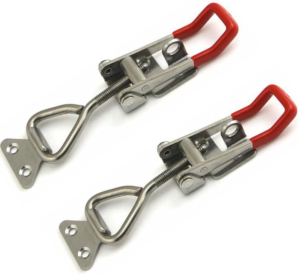 2pcs Stainless Steel Tension Clasps, Chest Clasp, Large Knee Lever Tensioner Set with Keyhole, Adjustable Board Wall - ShopVlot