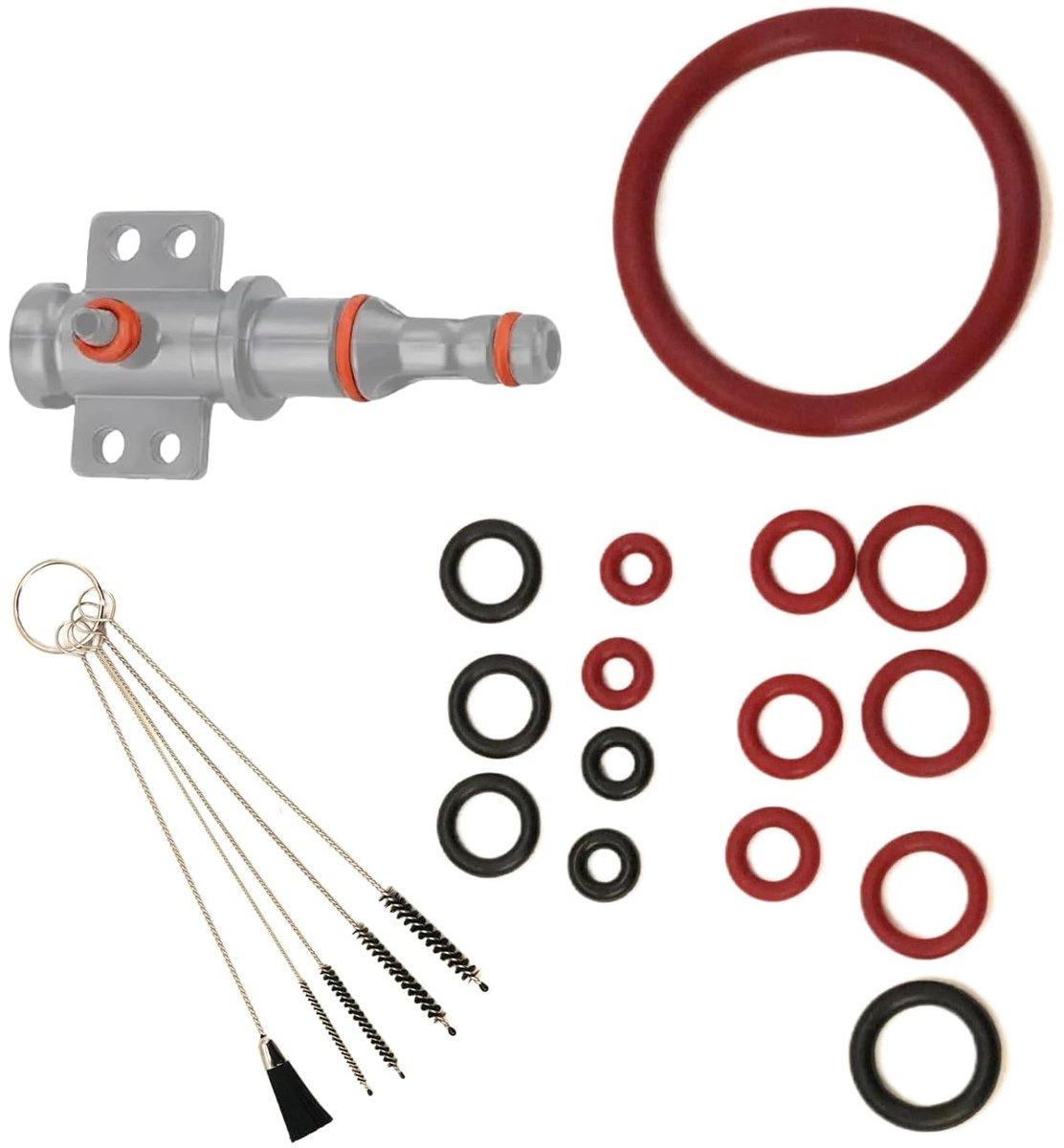 Seal O-rings for 30 pieces silicone O-ring seal, including cleaning brushes, high-quality VMQ/EPDM material, ideal for - ShopVlot