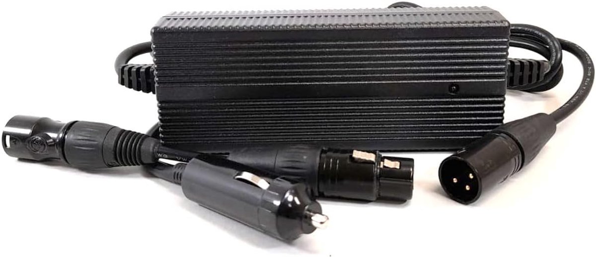 Enerpower DC-DC Car Charger 12V-24V Li-Ion at 54.6V (48V Li-Ion) 1.5A for RVs, Boats, Trucks etc. (XLR-3) - ShopVlot