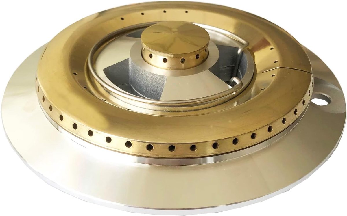 SnelShoppen - Reserveonderdelen Zijbranderkop voor Barbecue Grill - Geschikt voor Enkele en Dubbele Zijbranders - Massief Messing en Aluminium - Voor