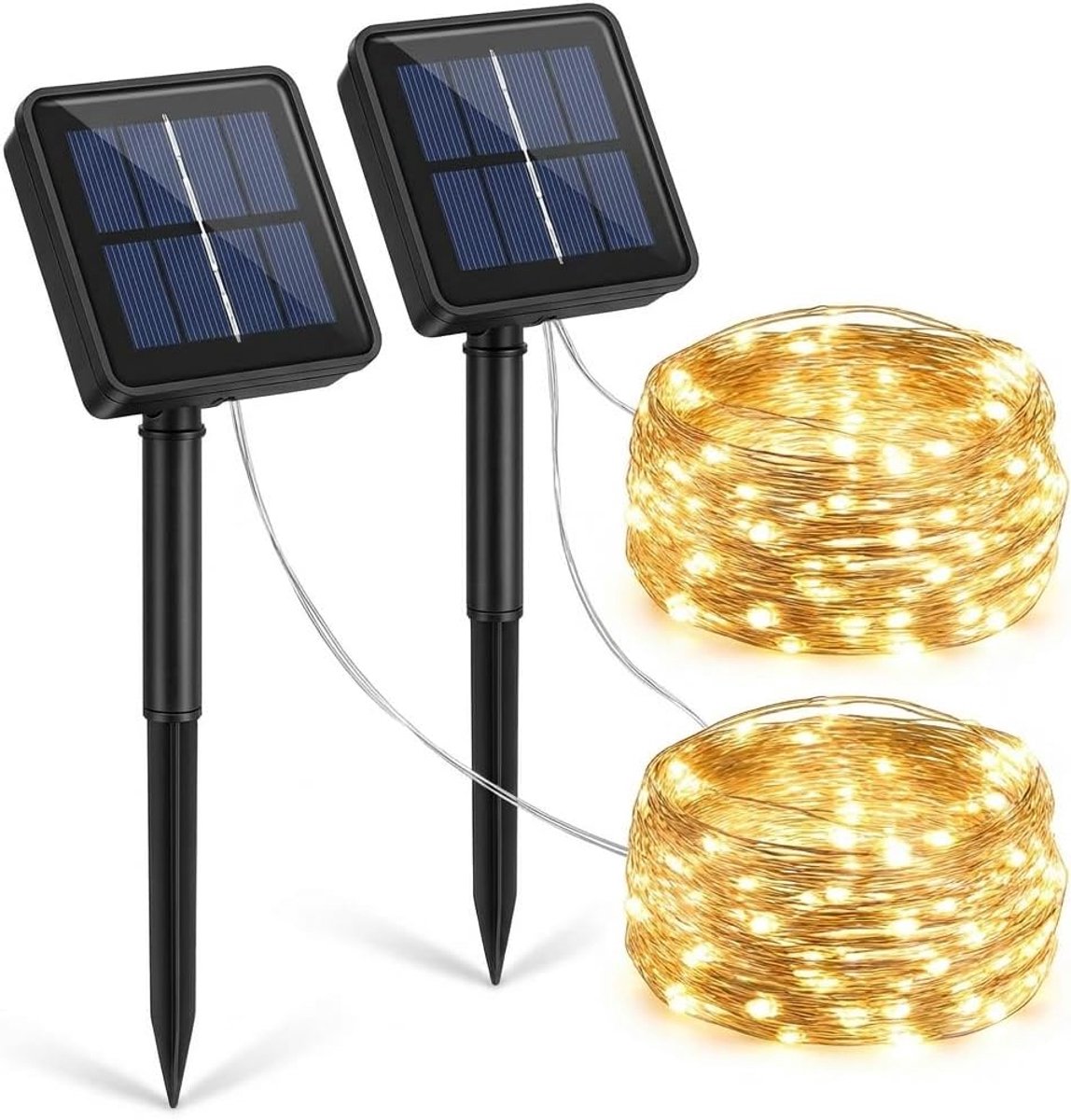 2-piece fairy lights – a solar extravagance fairy lights for garden, balcony and decoration, solar outdoor lighting. - ShopVlot