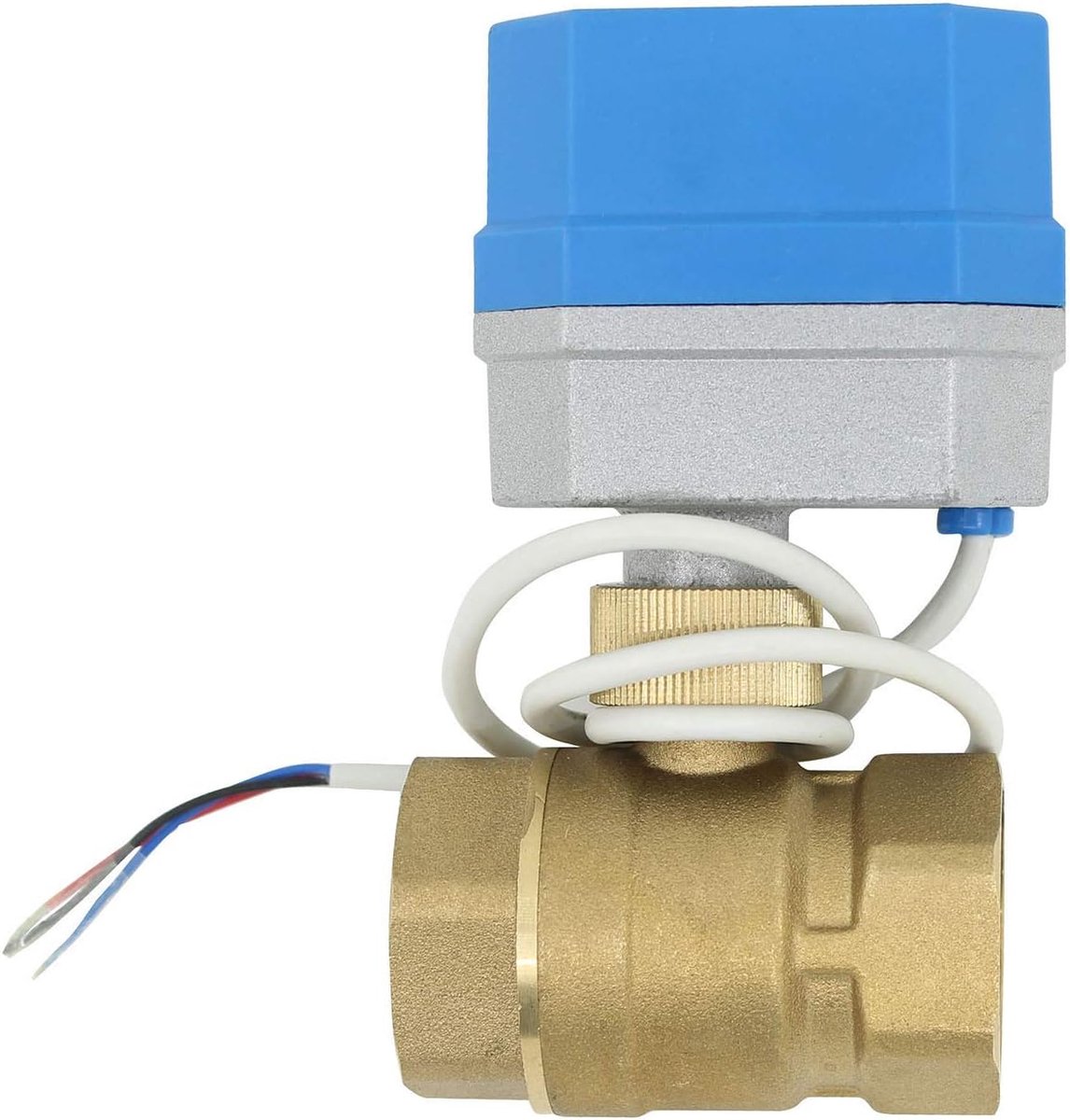 Electric Ball Valves DC 12V Solar Valve Motorized Valve Valve Motor Ball Valve 1/2 3/4 1 1-1/4 1-1/2 2 Inch (Brass - ShopVlot