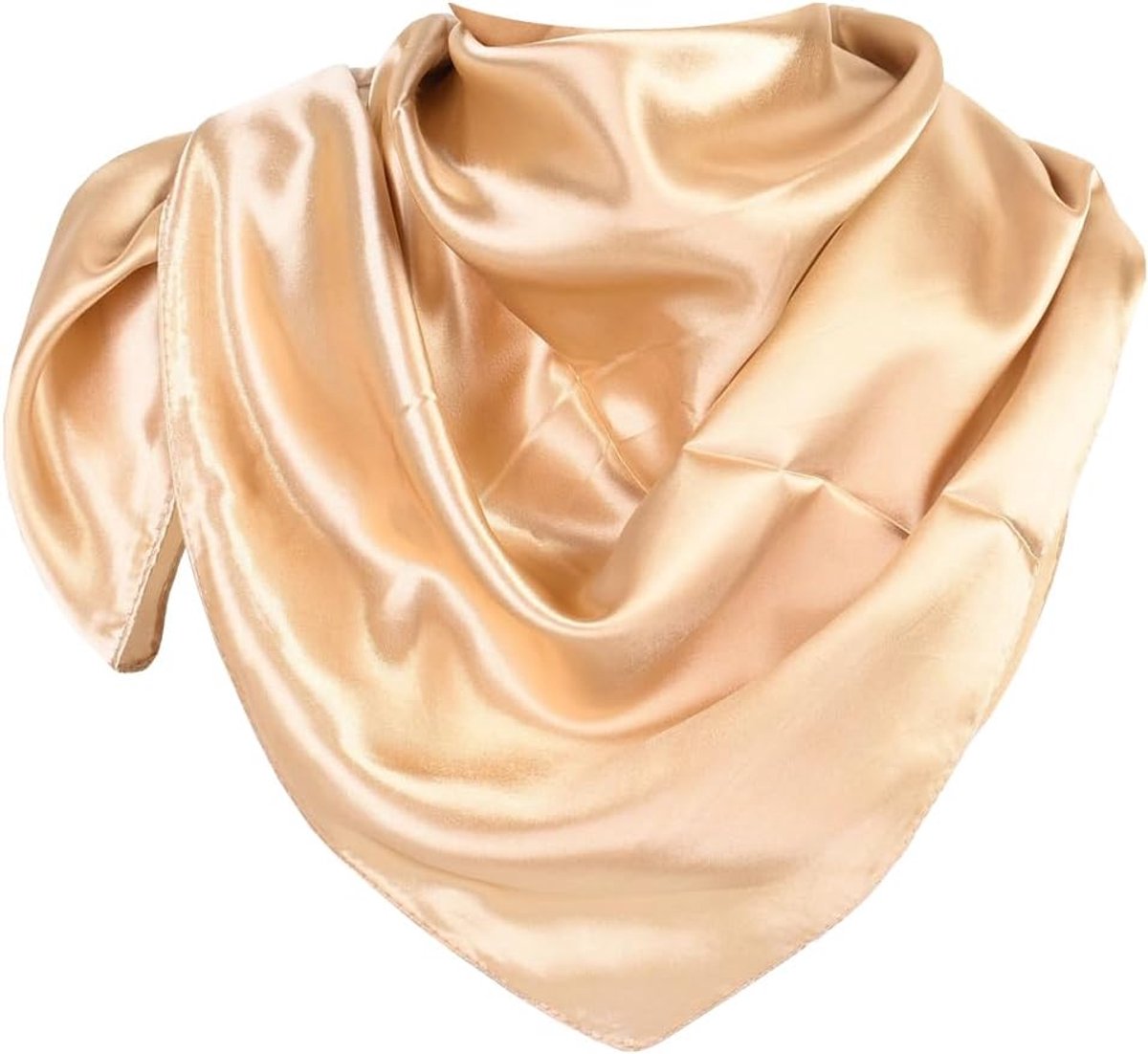 Women Silk Like Feeling Scarf Ladies Scarves Square Satin Headscarf Neckerchief Solid Color Hair Scarves and Wraps - ShopVlot