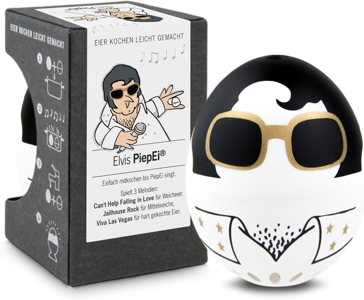 Elvis PiepEi Singing Egg Timer for Cooking, Egg Cooker for 3 Degrees of Hardness, Elvis Presley Fan Article, Funny - ShopVlot