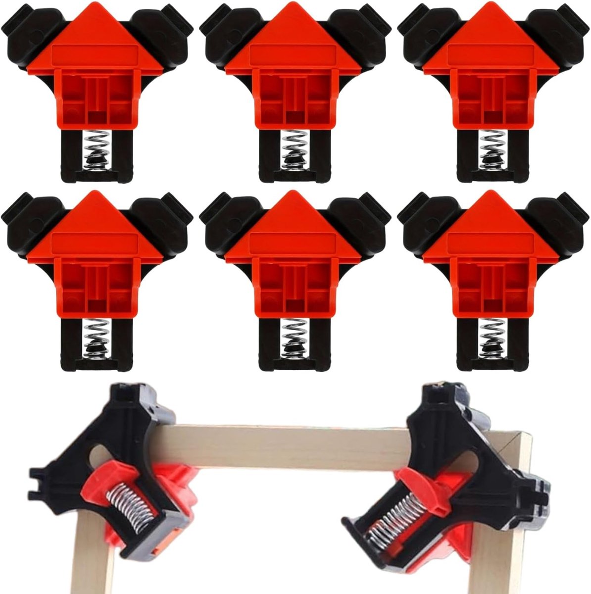 Hoekspanners 90 graden - verstelbaar - 6 stuks - voor houtbewerking en positionering - ShopVlot