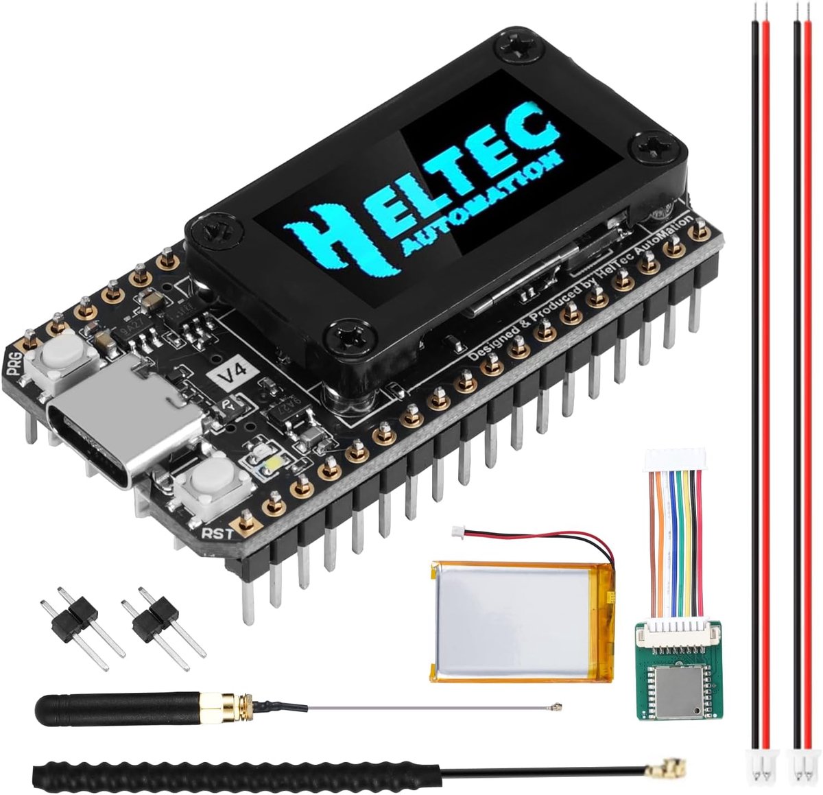 LoRa ESP32 V4 module met GPS - 868MHz antenne - 3000mAh batterij - ideaal voor offline communicatie - ShopVlot