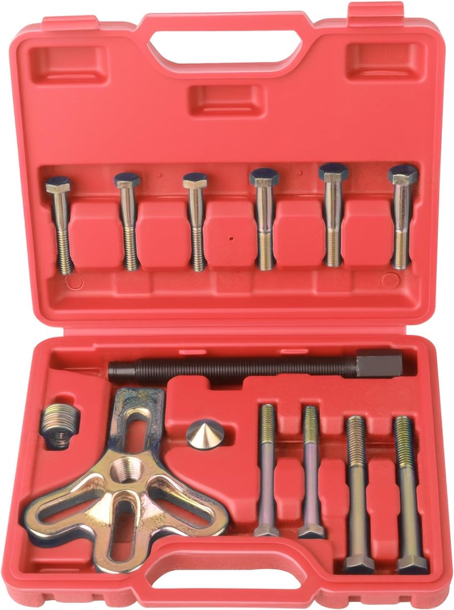 Harmonic balancer lenkradabzieher-set 13-delig - Precisie gereedschap - Voorkomt schade aan onderdelen - ShopVlot