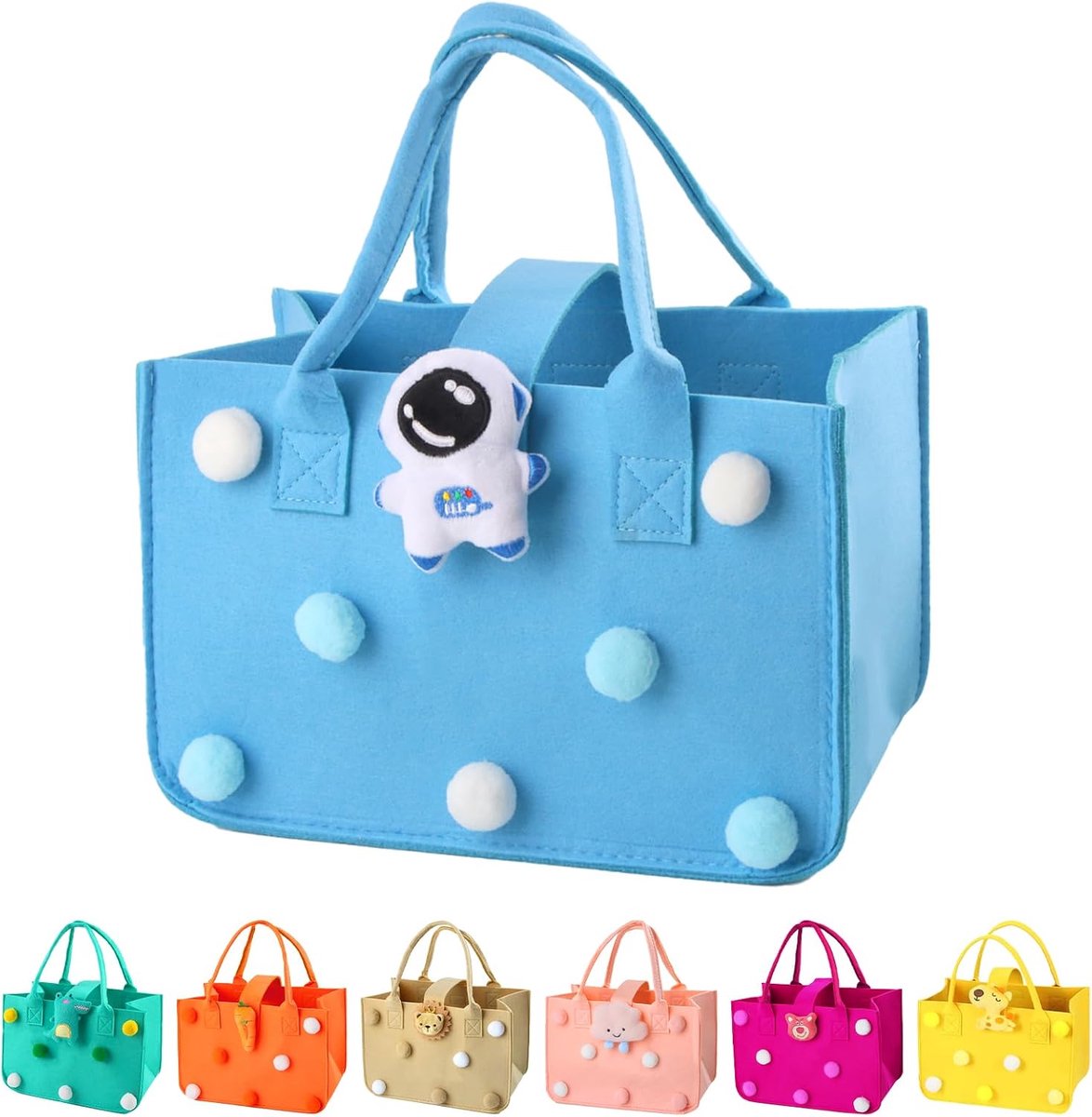 Felt bag 30 x 20 x 18 cm - stevige vilt tas - met handvat - ideaal voor boodschappen - ShopVlot