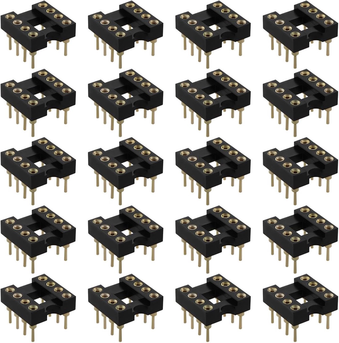DIP IC Socket Adapter 8 Pin - Goud Geplated - 2.54mm Pitch - Eenvoudige vervangingen voor OP-AMP - ShopVlot