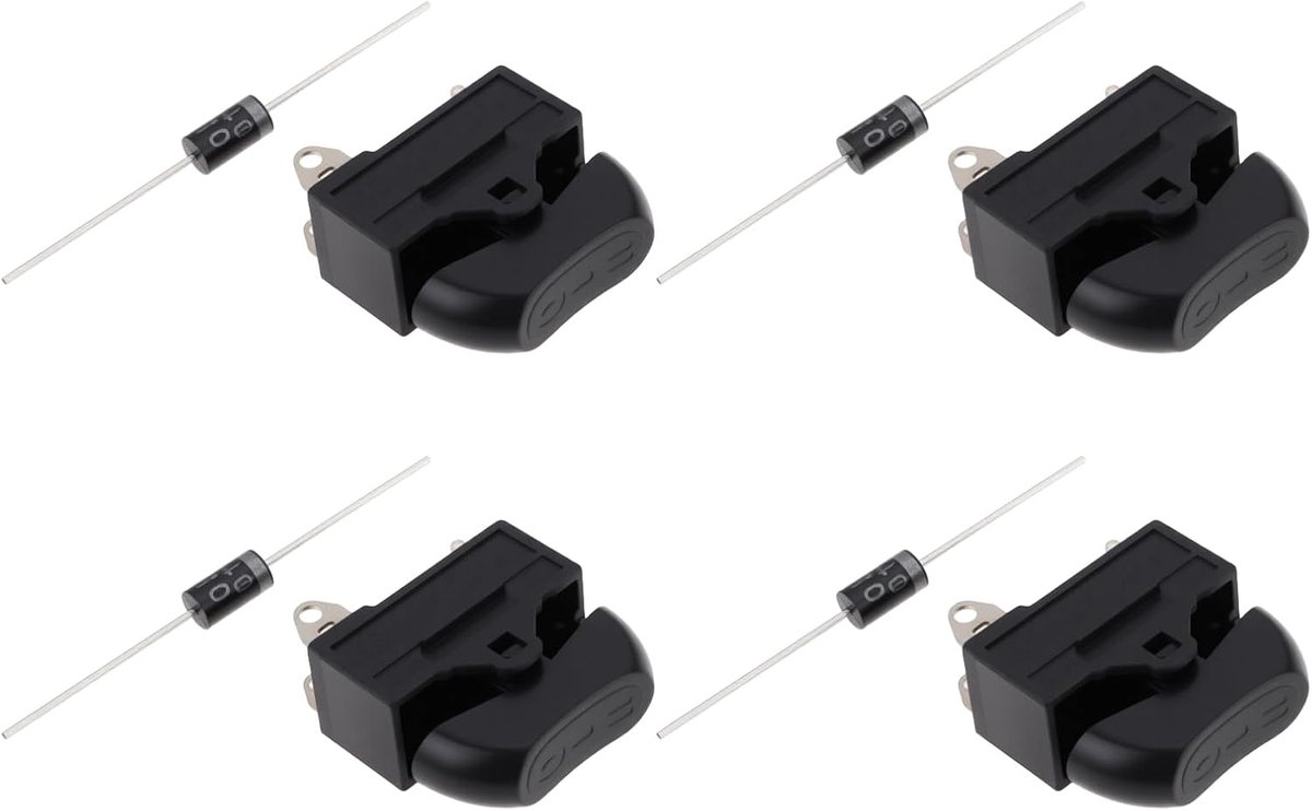 Haarföhn schakelaar 3 positie - met diode - 10A 250V - geschikt voor huishoudelijke apparaten - ShopVlot