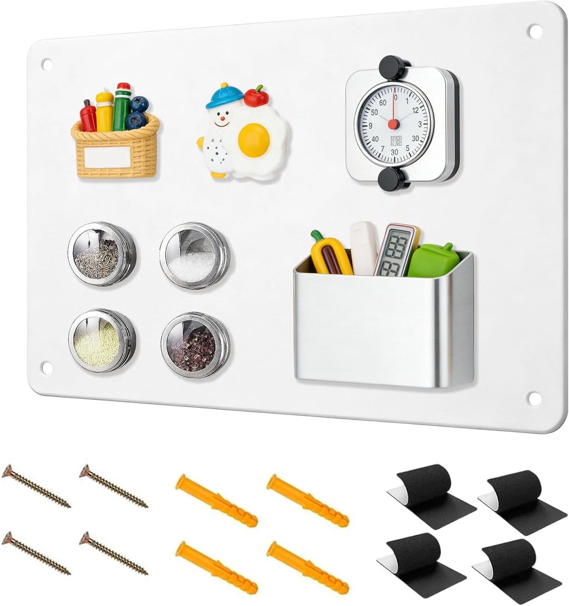 Magnetisch bord 43 x 30 cm - Wit - Voor foto's en notities - Perfect voor kantoor en keuken - ShopVlot