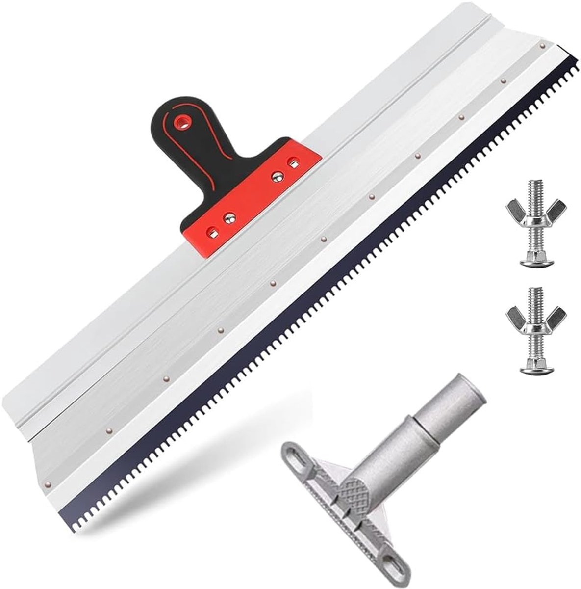 Tandrakel 560 mm - roestvrij staal - ergonomische handgreep - voor egalisatiemassa - ShopVlot
