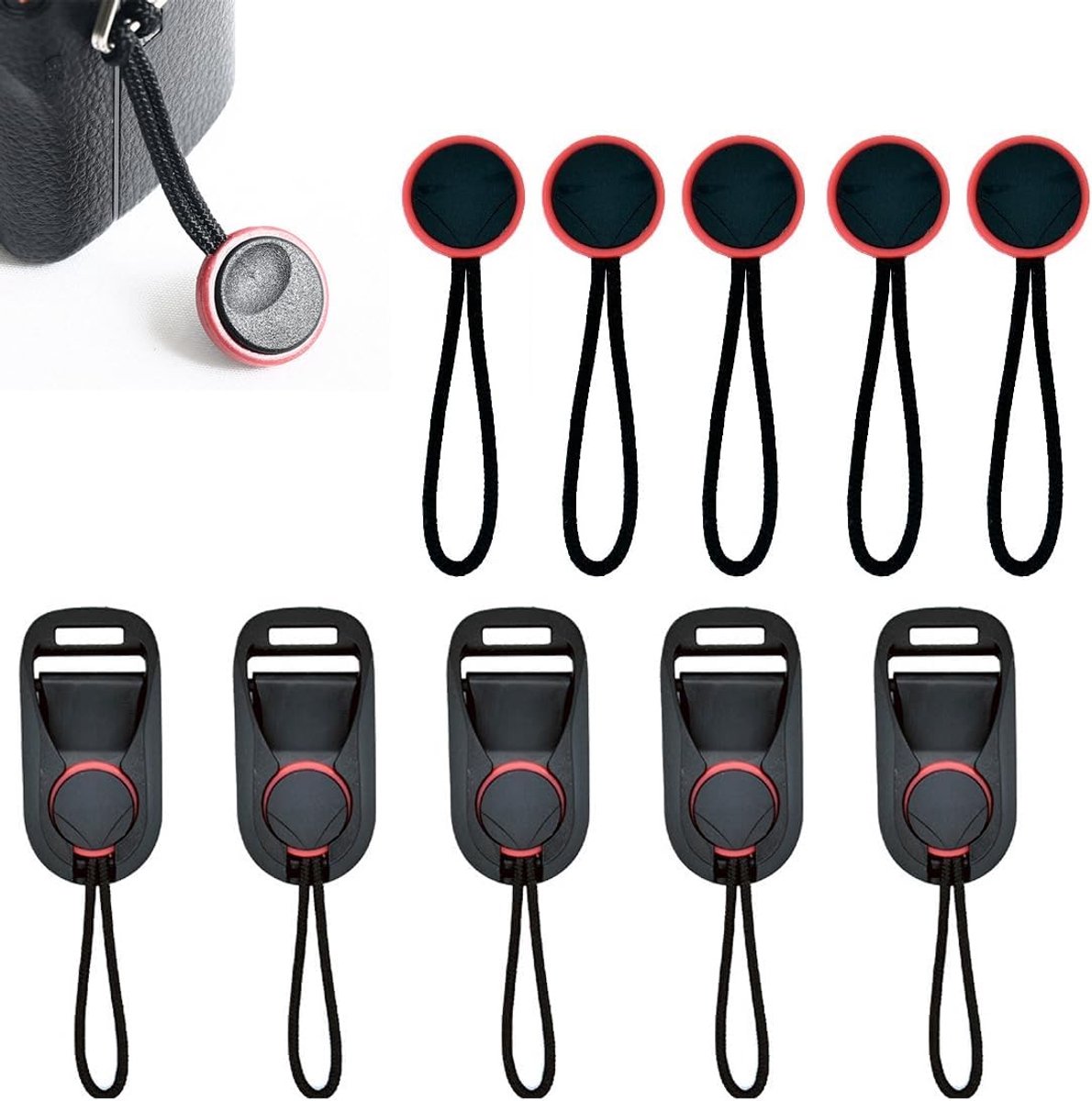Camera strap adapter 10 stuks - quick release - schouderband adapter - eenvoudig verwisselbaar - ShopVlot
