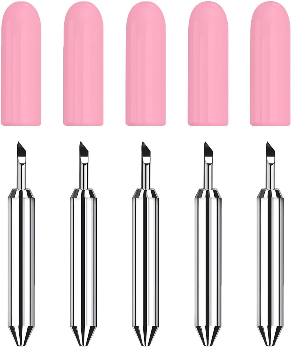 Snijbladen 5 stuks - 3 x 19 mm - staal - veelzijdig gebruik voor snijplotters - ShopVlot