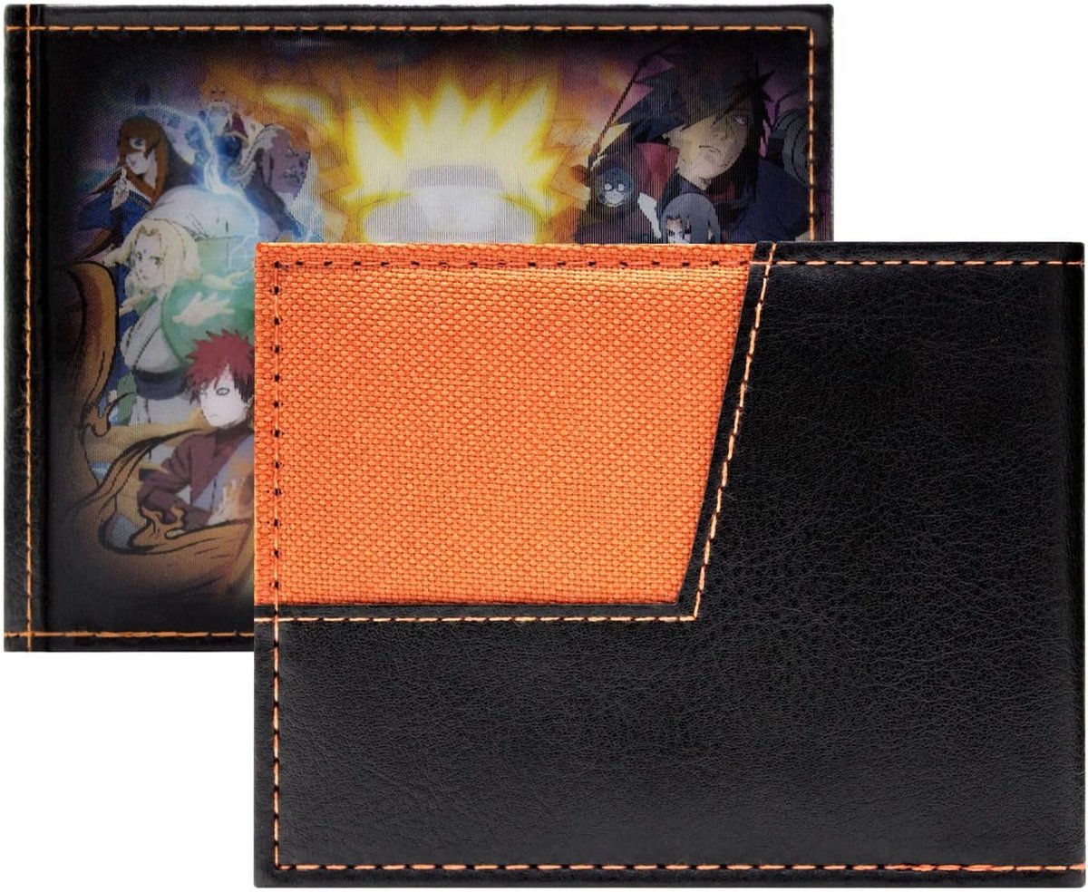 Anime Verborgen Tussen Ninja Staarten Blad Hologram Portemonnee, Zwart - Bi-Fold, ID, Kaarthouder - ShopVlot