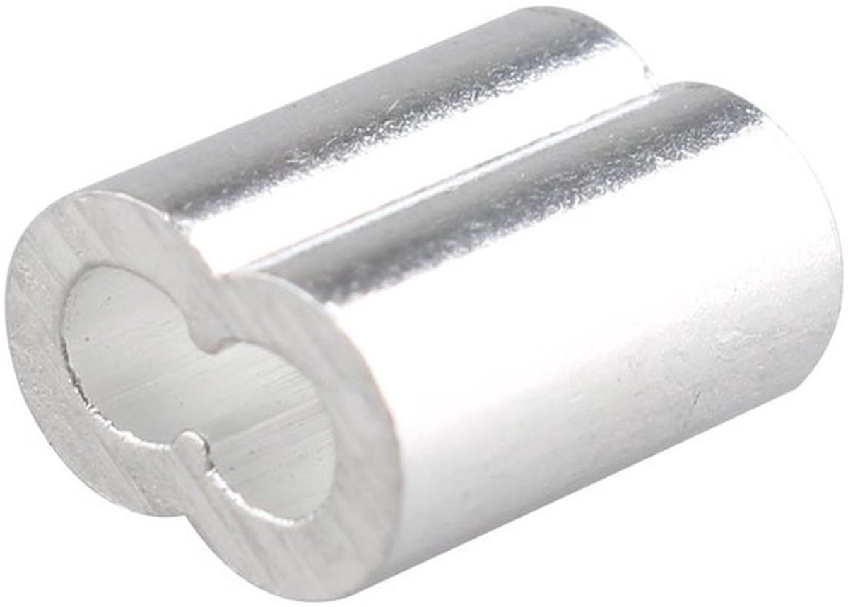 Crimping Mouw 100 Stuks - Aluminiumlegering - Antiroest - Corrosiebestendig - Geschikt voor 2.0mm Kabeldraad - Vergrendelt Uiteinden - Kabelmof