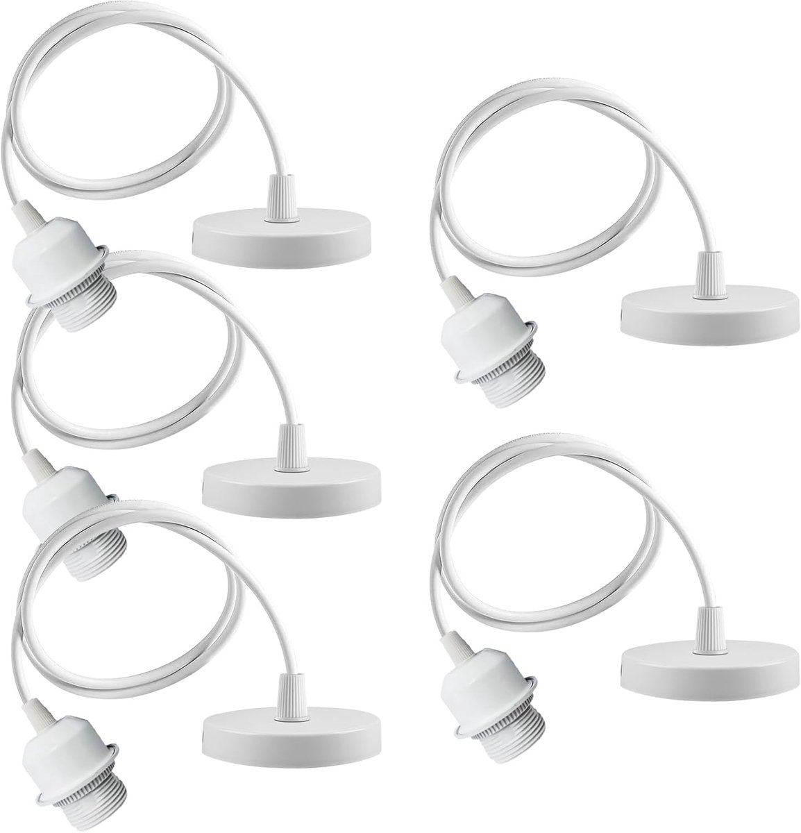 E27 lamp ophangset 150 cm - verstelbare kabel - met schroefring - ideaal voor restaurants - ShopVlot