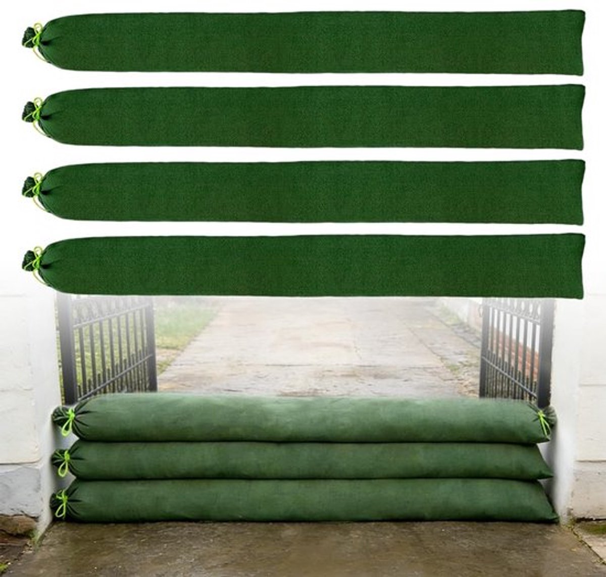 Zandzakken 4 stuks - Robuuste/duurzame zandzakken - Waterdicht - Herbruikbaar - Opvouwbaar - Afmetingen 150 x 19 cm - Beschermzakken