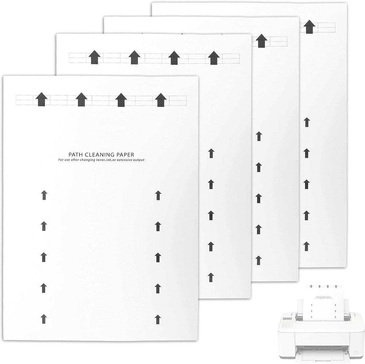 Printer schoonmaakpapier 28,5x21cm - 10 stuks - voor inkjet en laserprinters - verwijdert stof en inktresten - ShopVlot