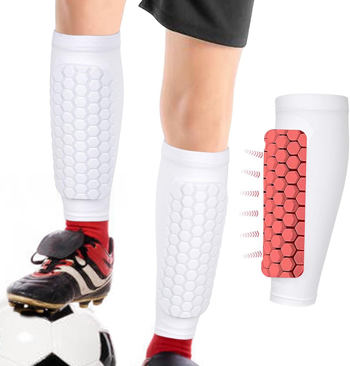 Solidchoice - Voetbalscheenbeschermers voor Kinderen en Jeugd, Antislip