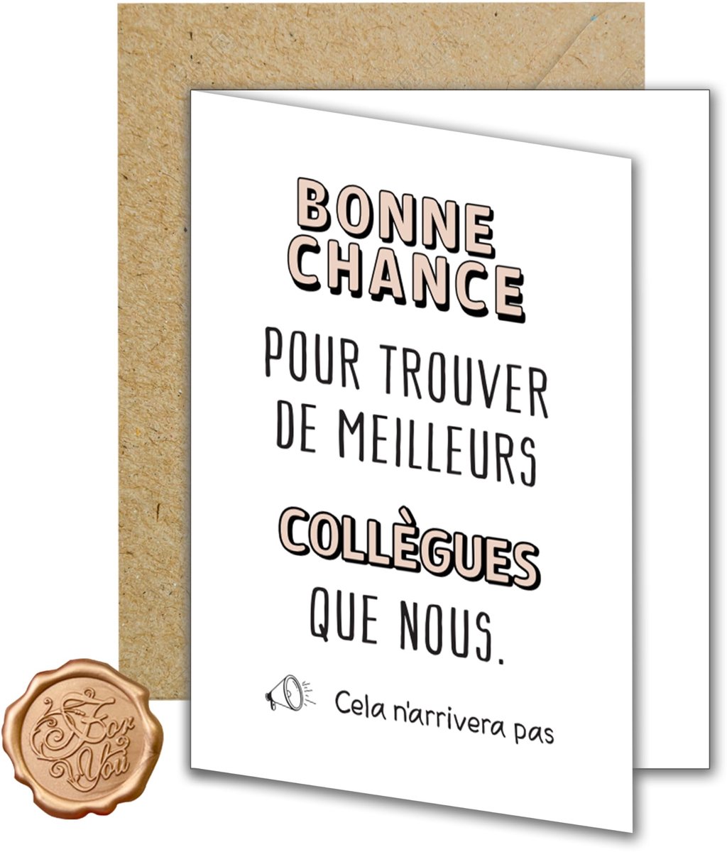 Solidchoice - Wenskaart voor Collega met Envelop, Leuk Cadeau