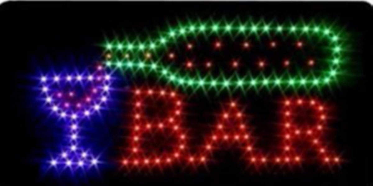 LED sign OPEN 48cm x 25cm - lichtreclame - helder en energiezuinig - perfect voor binnengebruik - ShopVlot