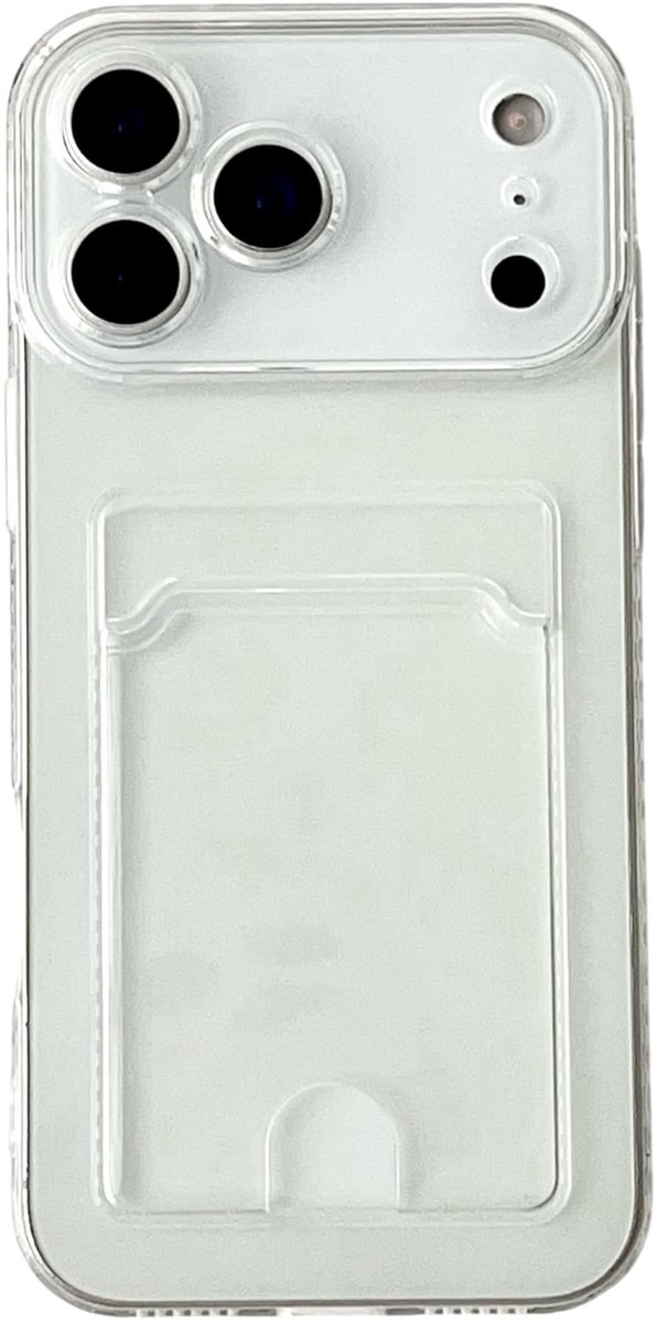 Solidchoice - Transparante Wallet Case voor iPhone 17 Pro Max met Kaarthouder
