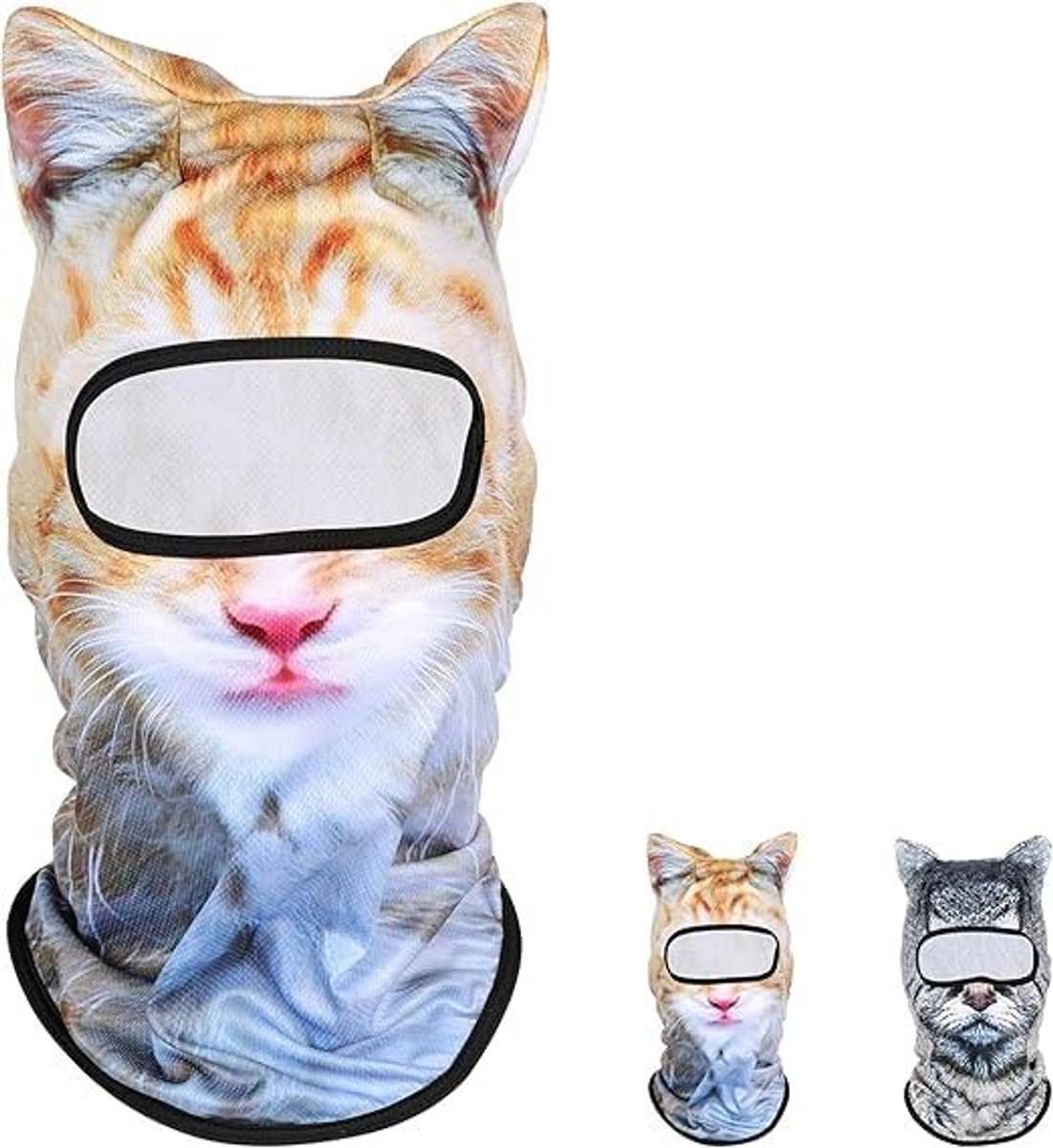 Solidchoice - 3D Kat Balaclava met Oren voor Buitenactiviteiten